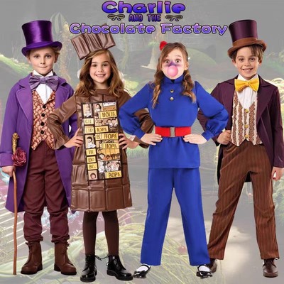 Kids Charlie and the Chocolate Factory Series Unisex Halloween Cosplay Costume**