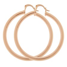 4mm THICK 14K Rose Gold Filled Round BIG Hoop Tube Earrings Click Top 30-80mm