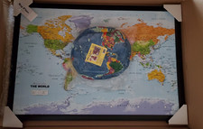 *BUNDLE* 24"x36" World Pinboard Map w/Hugg-A-Planet