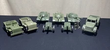 VTG  Tim Mee Green Plastic Tank Army Military Vehicles Toys Lot