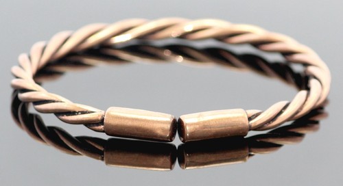 Pure Copper Wire Braided Oxidized Handmade Classic Cuff Bracelet Gift Jewelry - Picture 3 of 4