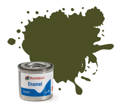 Peinture Humbrol 155 Olive Drab Mat - 14ml, Émail, Neuf, Fabriqué Au Royaume-Uni