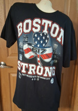 Anvil Blue Tee Boston Strong 2013 Marathon Commemoration Size L