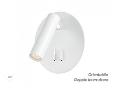 Applique Lampada Led Da Parete Comodino Per Lettura Doppia Illuminazione 3W 6W 3