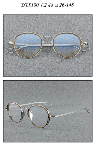 Pure Titanium Ultralight Glasses Japanese Style Eyeglass Frames Retro Spectacles - Picture 12 of 14