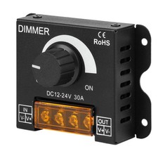 PWM 0 -100 Dimmer Knob ON/OFF Controller DC 12V-24V 30A for LED Strip Light