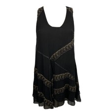 Yaya Aflalo Dress 4 Womens Black Silk Sleeveless Lined Cutout Mini Reformation