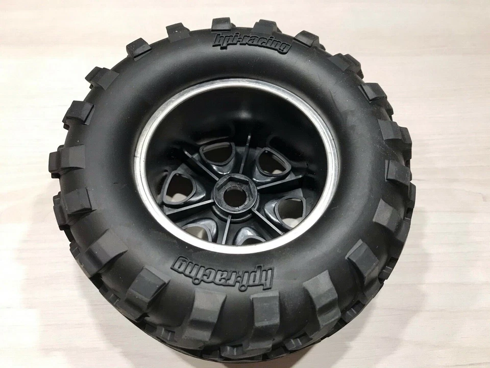 HPI 2 Kompletträder Reifen 4462 GT2 Felge 105801 Warlock Savage XL Flux / X4.6 - Bild 3 von 3