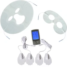 TENS Machine 10 Mode Massager Electric Pulse Therapy + Face/Eye  Massage Pad