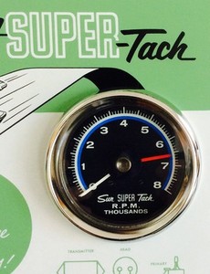 NOS Shelby vintage Sun Super Tach SST-802 8000 RPM NIB ... sun super tach wiring diagram 