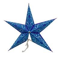 Mini Papier Stern Blau Lila Ø Ca. 21 Cm Advent Weihnachten Fensterdeko Diy