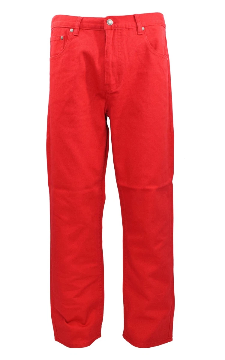 Men's Red Designer Denim & Jeans