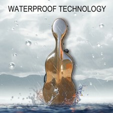 New Cello Case 4/4 with Wheels Embedded Handle Hard Shell Carbon Fiber Brown