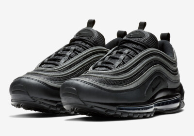 NIKE AIR MAX 97 MENS TRAINERS, UK10, TRIPLE BLACK, BQ4567001 | eBay