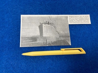 1945 Walfang Fabrikschiff NORHVAL Start Nachrichten Ausschnitt Haverton-on-Tees AUSSCHNITT
