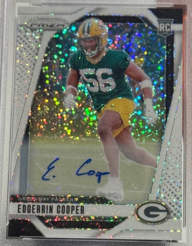 2024 Panini Prizm White Sparkle Auto 1/1 Edgerrin Cooper Rookie Card #331 PSA 9