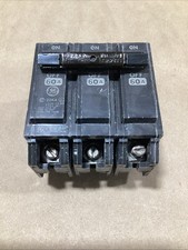 ⚡ GENERAL ELECTRIC GE ⚡THHQB32060 60A 3POLE 240V BOLT-ON CIRCUIT BREAKER