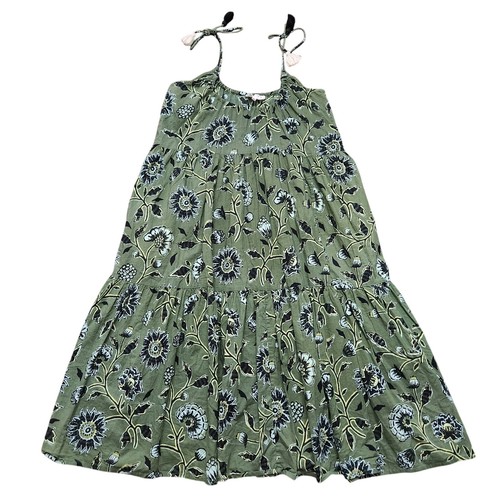 Omika Anthropologie Floral Green Dress Size Small