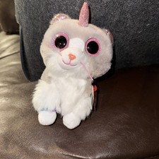 Ty Beanie Boos ASHER the Unicorn Cat (6 Inch) NEW MWMTs Plush Stuffed Animal Toy