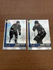 2001-02 Pacific Heads Up Hockey Cards - #95 Daniel Sedin & #96 Henrik Sedin