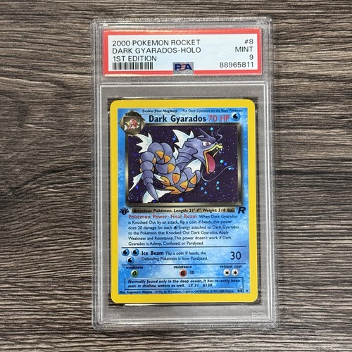 Dark Gyarados (1st Edition) graded PSA 9 for sale on eBay