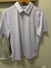 NWT Members Mark Men s Patterned Performance Polo Shirt - Size M