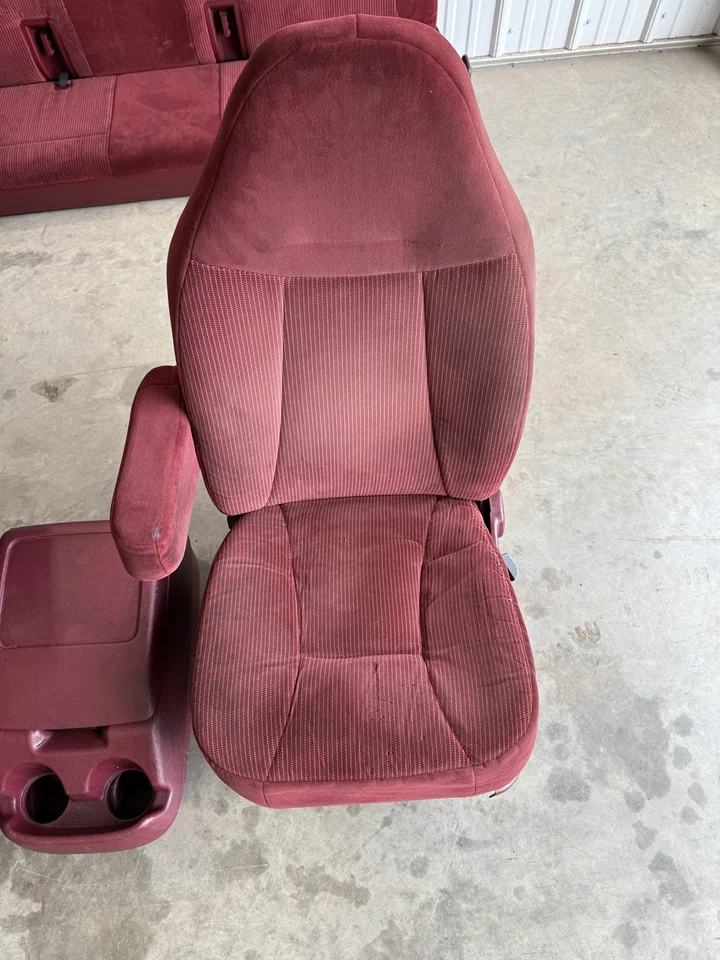 92-96 FORD F-150 F250 ROJO CUCHARONES DELANTEROS CONSOLA CENTRAL TRASERA EXT. ASIENTO CABINA OEM Foto 2 de 4