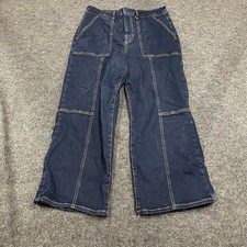 RAILS Getty Crop Utility Wide Leg Jeans Women's Size 30 Midnight Blues