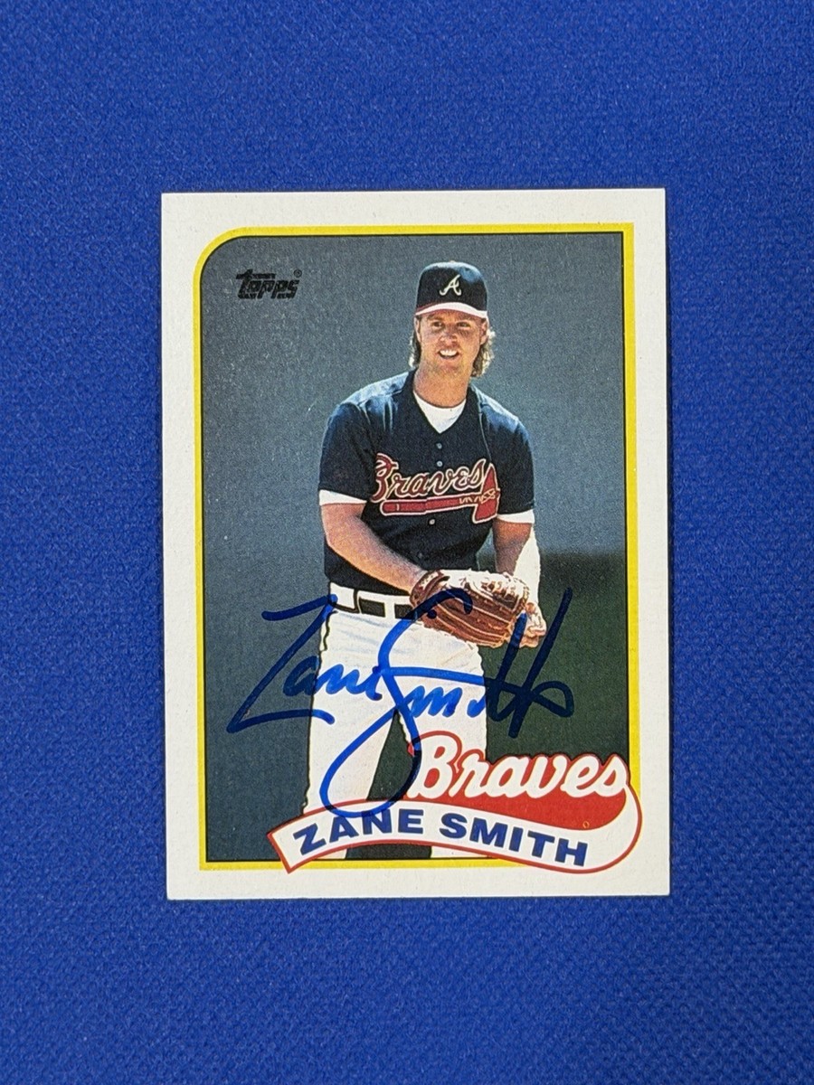 Zane Smith 1989 Topps #688 Atlanta Braves Auto Autograph Signed