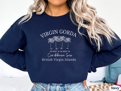 Virgin Gorda Sweatshirt Travel Unisex Caribbean Sea Trip Sweater Gift Tee
