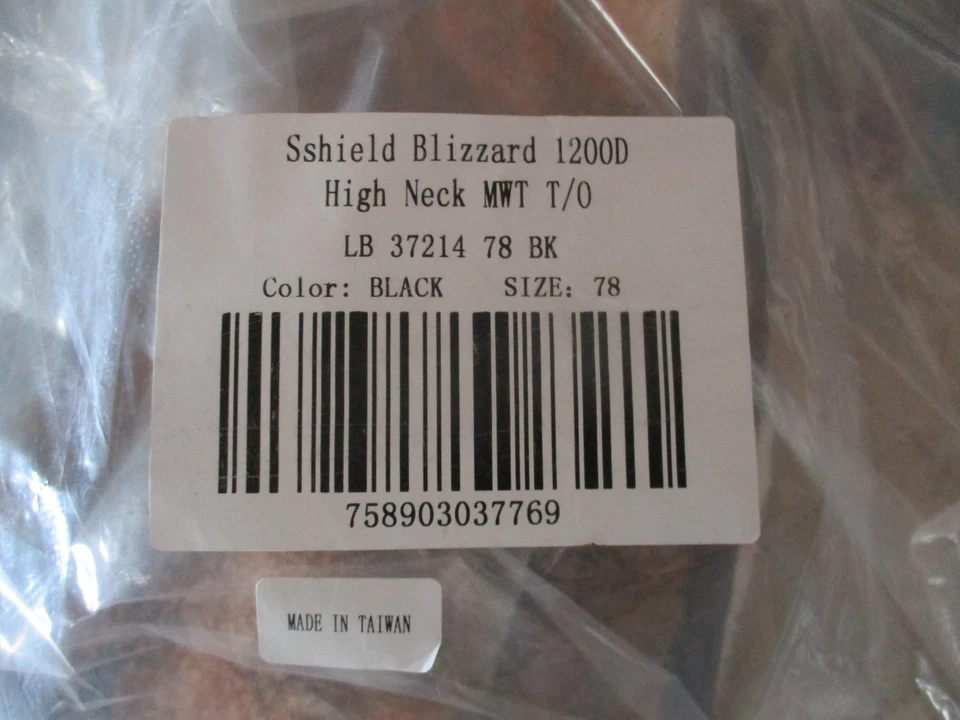 NEW 78" schneiders stormshied blizzard black 1200D MED WEIGHT TURNOUT  BLANKET - Image 4 of 4