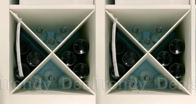 SET of 2 - Ikea KALLAX Insert with Compartments, White 904.956.95 - NEW