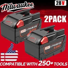 2x 28V 6.0Ah Li-ion Battery For Milwaukee For M28 V28 48-11-2830 48-11-2850 US