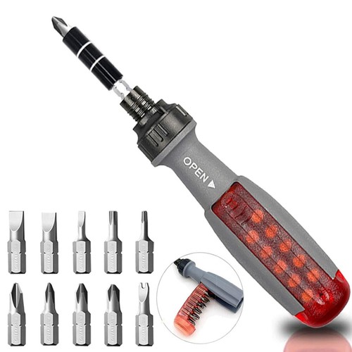 11 in 1 Screwdriver, Portable Multifunctional Screwdriver Set, Flat Head/Slot...
