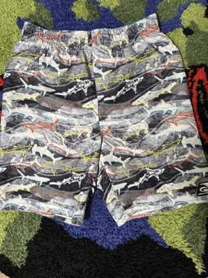 Op Boys XL Shark Print Swim Shorts Multicolor Quick Dry Pockets Built-In Brief