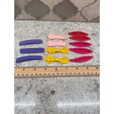 Vintage 80s 90s Plastic Hair Clip Lot 12 pcs Bows Barrettes Retro Colorful Y2K
