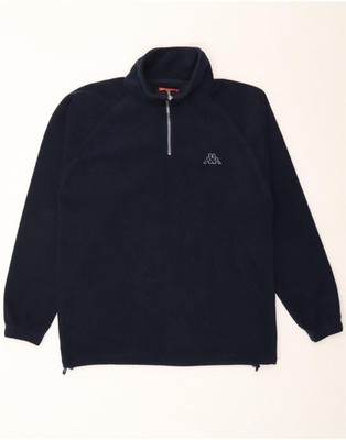 KAPPA Herren Fleecepullover mit Reißverschluss am Ausschnitt Medium Navy Blau Polyester BX07