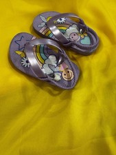 Flip Flop Purple Rainbow toddler s 4/5 Baby Sandals Strap. Great for Summer