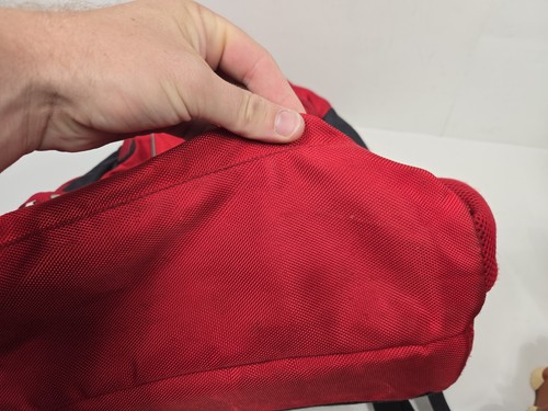 High Sierra Elite Backpack Airflow Cooled Back Suspension Strap Red Black - Picture 8 of 13