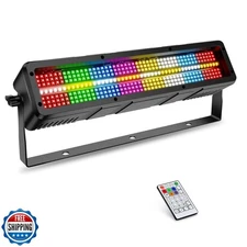 LUZSTA 120W Stage Strobe Lights: 336LEDs RGBWA DJ Light Bar - Remote and DMX 