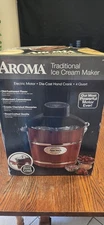 Aroma Gourmet Traditional Ice Cream Maker 4 Quarts AIC-244 