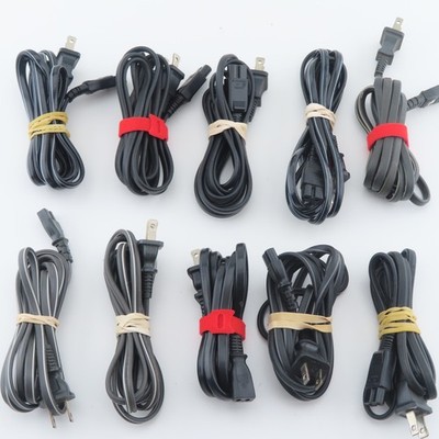 Lot of 10 Polarized C7 Power Cord 4ft 2-Prong Figure Eight 8 Squared AC Cable