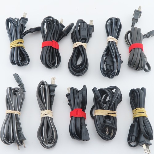 Lot of 10 Polarized C7 Power Cord 4ft 2-Prong Figure Eight 8 Squared AC Cable