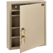 Gabinete de Seguridad Médica con Cerraduras de Doble Llave, 14" W X 3-1/8" D X 17-1/8" H, Bei