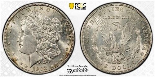 1903 $1 Silver Morgan Dollar PCGS MS62 #8088