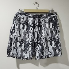 Psycho Bunny Swim Trunks Shorts All Over Logo Summer Beach Outdoor Mens Medium