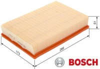 Bosch 1457433099 Luftfilter Luftfiltereinsatz FüR Ford FüR Mazda FüR Volvo
