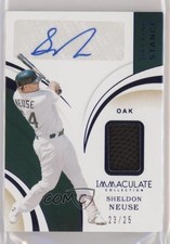 2020 Panini Immaculate Batting Stance Relics 23/25 Sheldon Neuse #BS-SN Auto v1x
