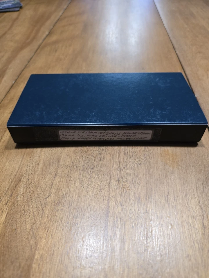 1994 P US Veterans Proof Commemorative 90% Silver Dollars 3 Coin OGP Set A914 - Image 3 of 4