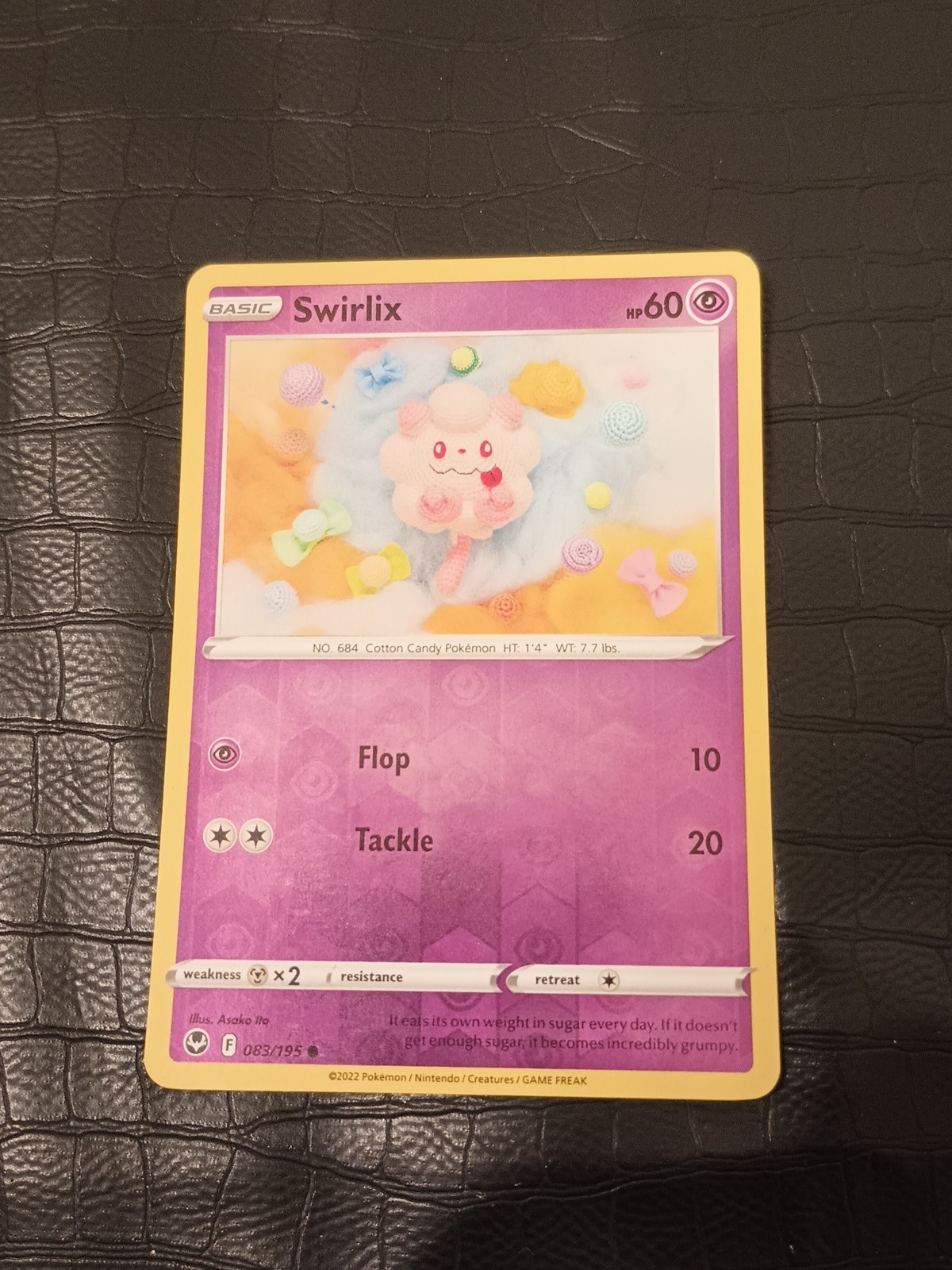 Swirlix Pokemon Reverse Holo 83/195 Silver Tempest
